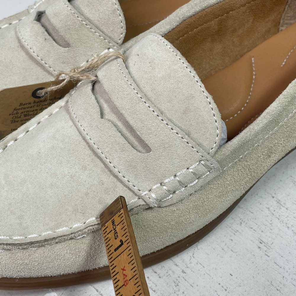 Born Suede Penny Loafers Womens 11 M Cream Beige Slip On Shoes BR0017879 - Picture 9 of 16